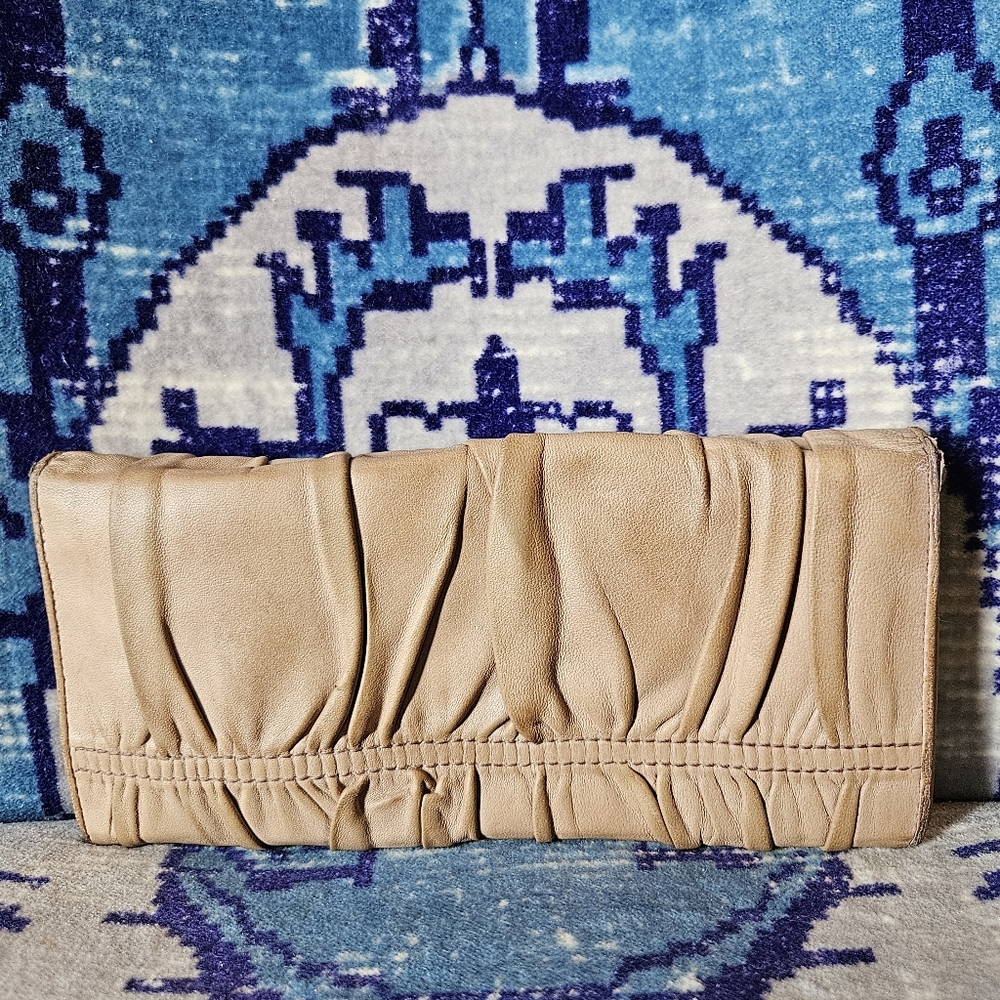 Prada Double Snap Nappa Gauffre'a Wallet Cipria Light Pink Luxury Neutral Italy - Picture 3 of 16